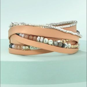 Stella & Dot Yves Wrap Bracelet - Blush